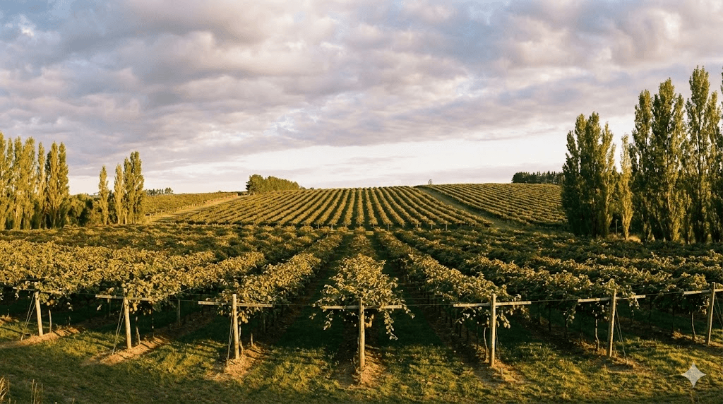 Plantación de kiwi en Sierra de los Padres